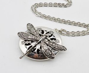 5 -stcs Dragonfly Design Lockets Vintage Essentiële oliediffuser ketting aromatherapie medelie hanger statement ketting sieraden cadeau 9959983