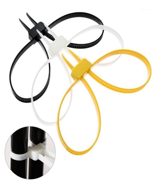 5pcs Durable12mmx700mm 12x700 12700 Espabrios de plástico Doble Flex Posfs Desechable Mosfos con cremallera Cable de nylon Cable Nylon Ties17691782