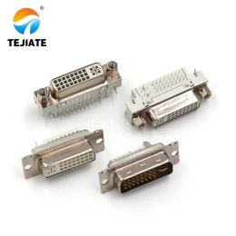 5pcs DVI24 + 5 Solder-Wire Mâle / Femme En-tête DVI-I Connecteur Bent Femme-Header 90 degré DVI PLIG Terminal