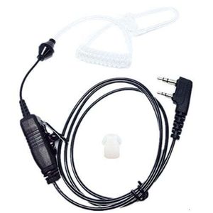 Lot de 5 écouteurs micro et PTT compatibles pour radio bidirectionnelle Baofeng + insert d'oreille ouvert, moule d'oreille, pièce d'oreille de remplacement rose moyen gauche droite