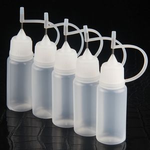 MOQ 5PCS Vide Bouteille d'huile électronique Cigarettes électroniques PE Plastique 10ml Bouteilles d'aiguille Long mince TIPS E Dossier liquide