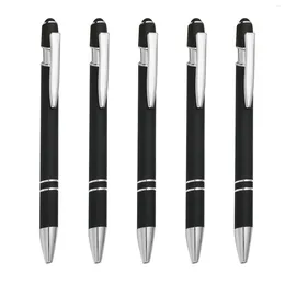 Stylo à bille à poignée ergonomique, 0.7mm, 5 pièces, papeterie Fine, bouton-poussoir, écriture, poignée lisse et antidérapante, encre noire