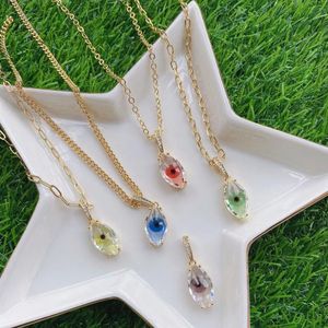 5 stks kwaad Turks Eye Lucky voor Dames Kristal Goud Kleur Dunne Ketting Sierlijke Ketting Choker