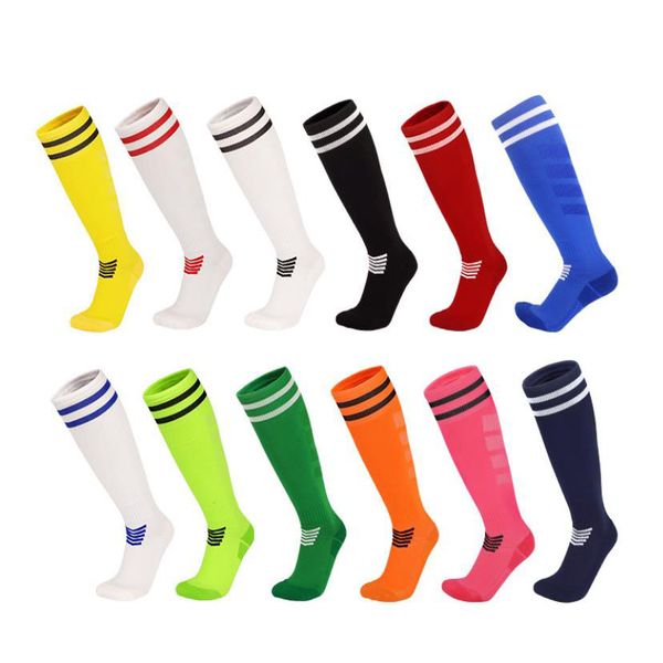 5pcs chaussettes de football hommes serviette bas bas anti-dérapant chaussettes de sport professionnelles enfants longueur au genou bas les deux sexes en gros