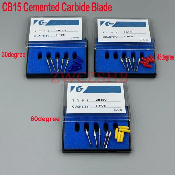 5pcs pour Graphtec CE5000 CE3000 CE6000 PROPERTER CB09 CB15 Couteau à lame CB09UA-5 CB15UA-5 Couteau à lame en carbure cimentée