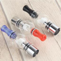 3PCS Glass Globe Atomizer Réservoir en verre Pyrex avec bobine de cire en céramique Vaporisateur sec Clearomizer Atomiseur en verre de cire pour 510 eGo T EVOD UGO V2 UGO V Vapor Battery