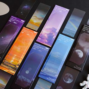 5 % Ga naar Star Sea Series Bookmarks voor boeken Pet Transparante waterdichte Noot Markeerpagina Holder lezen Gift A7280