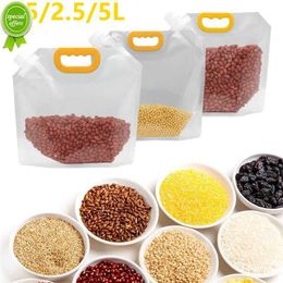 5 pièces sac de joint de Grain sac d'emballage alimentaire étanche à l'humidité sacs d'étanchéité transparents réutilisables conteneur de stockage de cuisine de qualité alimentaire