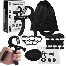 5pcs Hand Grip Forcener Met Forcener Kit Avant-bras Avant-bras Résistance à la poignée Gripper Finger Finger pour fitness