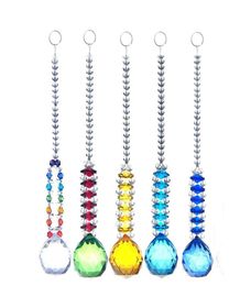 5pcs suspendu k9 en verre cristallin Suncatcher 40 mm balle de lustre partie prisme pending en verre chakra feng shui pendants décorations 9646961