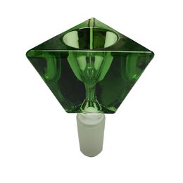 5 pièces Heady couleur Triangle bol en verre bol à fumer conduites d'eau en verre bol mâle 14 18mm bateau libre