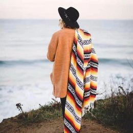 5 stks / hoge kwaliteit Europese stijl deken geweven fringe sjaal deken strand picknick mat yoga katoen tapijt