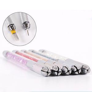 Hot Microblading 3d Manual Pen Tattoo Pen Double Tip For Permanent Makeup Eyebrow Embroidery Machine Hand Tools Tattoo Accessories Supplies