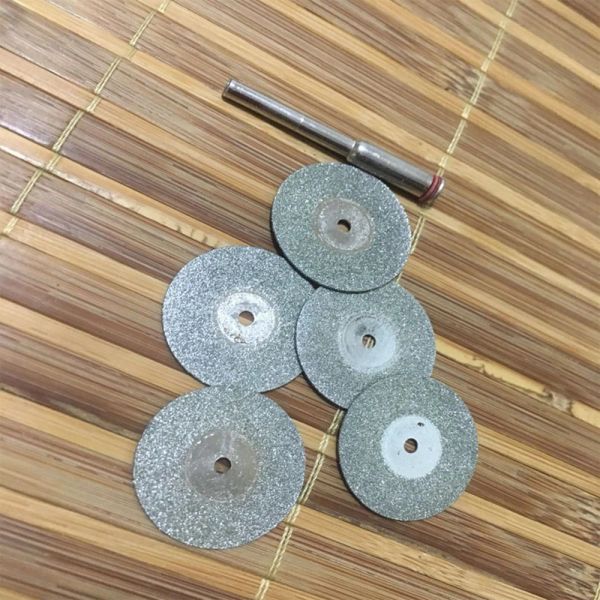 5pcs herramienta de dremel caliente mini disco de corte para accesorios giratorios rueda de molienda de diamantes cuchilla circular circular disco abrasivo