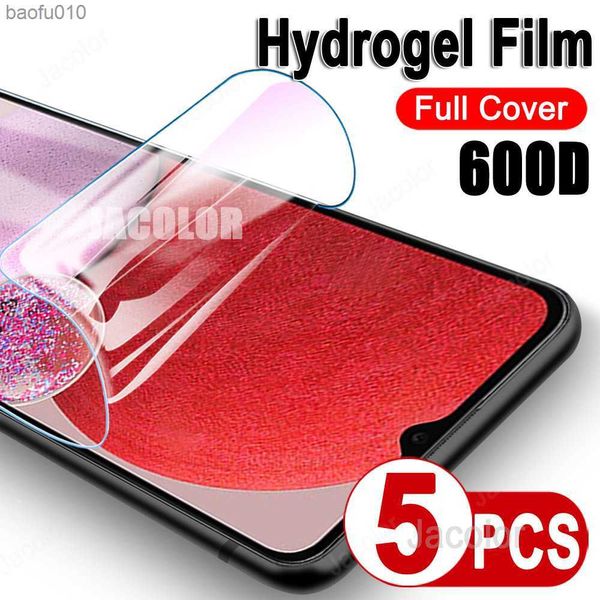 5PCS Hydrogel Film de protection pour Samsung Galaxy A11 A12 Nacho A13 5G 4G Protecteur d'écran Sumsun Galaxi A 12 13 Eau Gel Téléphone L230619