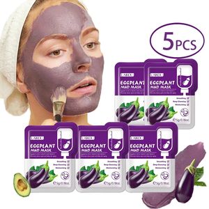 5pcs Laikou Auberge Masque Masque Contrôle d'huile Hydratage Anti-acné anti-rides blanchissante Nettoyage Masque Argile Masque Skin Care Face Mask 240517