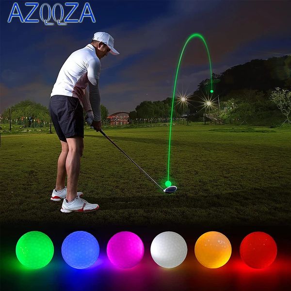 Balles de golf lumineuses LED, 5 pièces, brillent dans la nuit, balles de golf multicolores, bleu, Orange, rouge, blanc, vert, rose, 240301