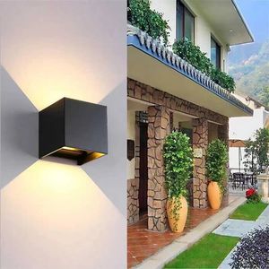 Luz de pared LED de 5 piezas 85-265V IP65 Lámpara de pared de aluminio impermeable para escaleras para exteriores Baño de baño de jardín de jardín de dormitorio