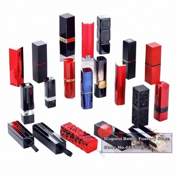 5pcs / lot 12.1 Tube de rouge à lèvres vide cosmétique rechargeable Ctainer portable baume à lèvres/tuyau rouge shell outil de maquillage à faire soi-même livraison gratuite a30k #