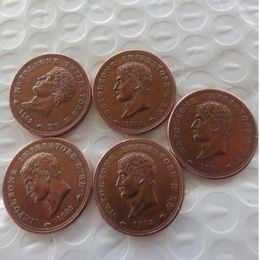 5PCS Lot 1808-1813 Volledige Set van ITALIAANSE ST Koninkrijk Napoleon I 1 SOLDO 100% Koper Kopie Coins240q