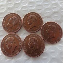 5PCS Lot 1808-1813 Volledige Set van ITALIAANSE ST Koninkrijk Napoleon I 1 SOLDO 100% Koper Kopie Coins246q