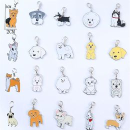 5pcs / lot 2018 Nouvelle Mode Chien Porte-clés Couple Animal Belle Porte-clés Voiture Porte-clés Cadeau Pour Fille Femmes Et Hommes Bijoux Sac Charm268y