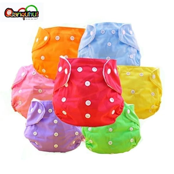 5 PCS/Lot Bébé Réutilisable Nouveau-Né Infant Nappy Couches Lavables Lavable Taille Libre Réglable Fraldas Hiver Été Version 210312