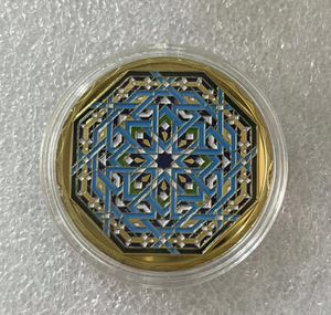 5 -stcs/lot geschenken Saoedi -Arabië Islam Moslim Ramadan Kareem Festival Octagon Illustratie Gold Collectible Coin.cx
