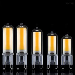 5 -stcs/Lot Glass G9 6W 9W 12W Geen flikkering LED COB Bulb 220V Licht Home Kroonluchter Spotlight vervangen 25W 45W Halogeenlampen Bombillas