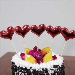 5pcs / lot coeur couronne de forme étoile gâteau gâteau topper joyeux anniversaire cupcake topper mariage baby shower gâteau gâteau top drapeau décorations