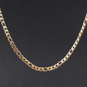 Lote de 5 uds a granel de acero inoxidable dorado a la moda Figaro NK collar de eslabones de cadena joyería fina para mujeres y hombres regalos 264L
