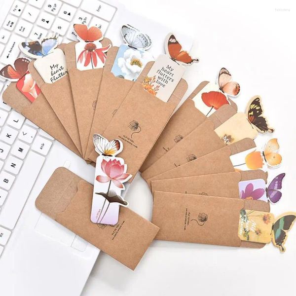 5pcs / lot kawaii animal papillon livre de papier mark mark cartes décoratives créatives de la papeterie d'école