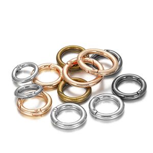 5 Pcs/Lot métal O Ring fermoirs à ressort ouvrable rond mousqueton porte-clés sac crochet boucles connecteur pour bijoux à bricoler soi-même faisant des résultats