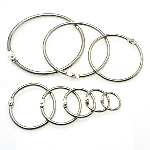 5pcs / lot metal liant de bague 16-62 mm OUVERT O RING LOCKING KEYCHAIN OBLOBIRS BOOD LOBE LOBE LIVRE HOOPS OUVERTISSE OUTIL