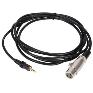 Freeshipping 5 stks / partij Microfoonkabel 10ft 3 PIN XLR Connector Vrouw tot 1/8 