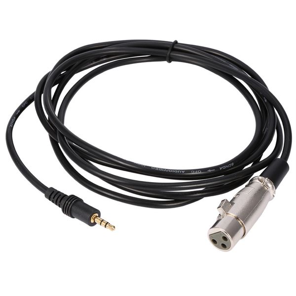 Envío gratuito 5 unids/lote Cable de micrófono 10 pies conector XLR de 3 pines hembra a 1/8 