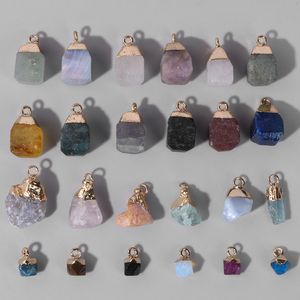 5 -stcs/veel natuurlijke originele rauwe stenen hangers vrijheid Rose Quartzs apatiet genezing charme voor doe -het -zelf ketting sieraden maken fittingen