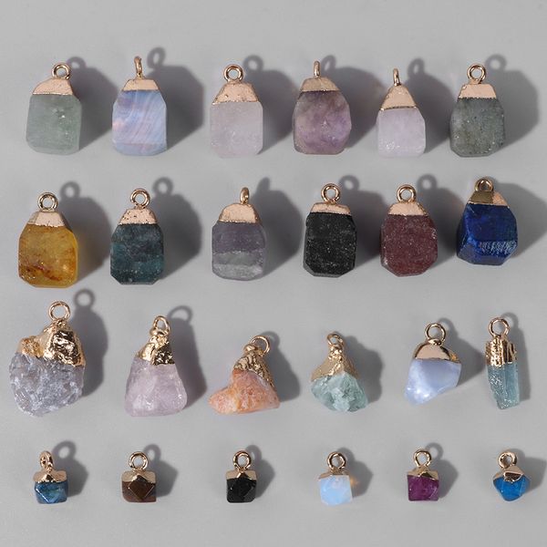 5pcs/lote Natural Pendientes de piedra cruda originales Freedom Quartzs Rose APATITE Curación de curación para joyas de collar de bricolaje que fabrican accesorios