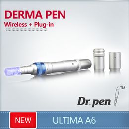 4pcs / lot nouveau tampon derma stylo derma Dr.pen rechargeable avec deux piles ULTIMA A6