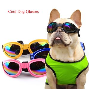 5 pièces/lot tirer vent mode chiens animaux accessoires pliable lunettes pour animaux de compagnie chien lunettes de soleil coupe-vent et anti-mites lunettes de soleil fournitures pour animaux de compagnie