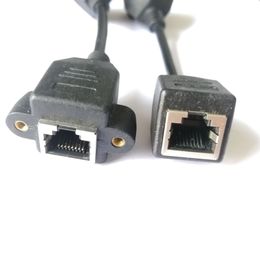 5 pièces/lot RJ45 RJ-45 Cat5 femelle à femelle Ethernet réseau câble d'extension cordon vis montage sur panneau 12cm fil de cuivre à 8 cœurs