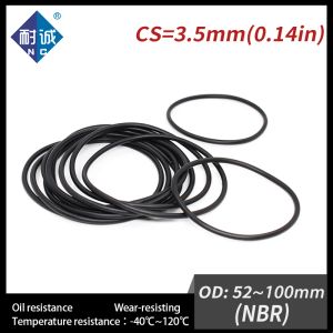 5 -stcs/lot rubber zwart NBR CS 3,5 mm OD 52/55/56/57/58/60/65/70/75/80/85/85/90/95/100 mm o Ring Pakking Oilbestendige waterdicht