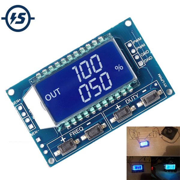 Envío gratuito 5 unids / lote Generador de señal PWM Frecuencia de pulso Ciclo de trabajo Módulo ajustable Pantalla LCD 1 Hz-150 Khz 3.3 V-30 V Módulo de placa PWM