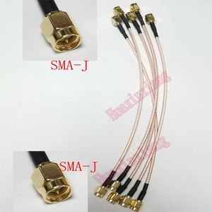 Connecteur Jack mâle SMA-J à SMA J, 5 pièces/lot, câble d'extension Coaxial RF Pigtail RG316