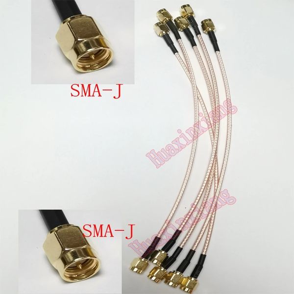 5 unids/lote SMA-J a conector macho SMA J Cable de extensión Coaxial RF RG316