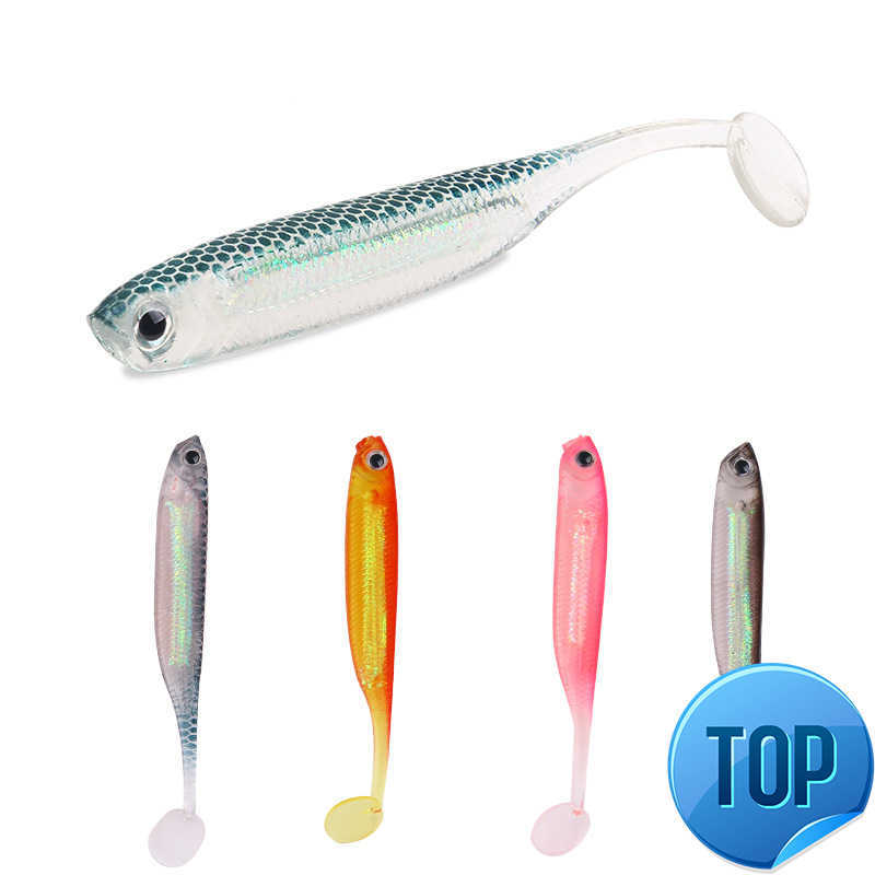 5pcs/Lot Soft Lures Silicone Bait 7cm 14g Goods For Fishing Sea Fishing Pva SwimFish Bait Wobblers Artificial Tackle