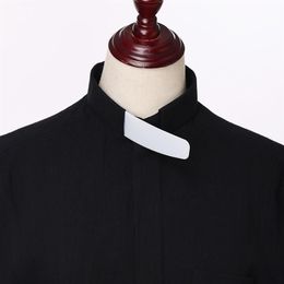 Lote de 5 uds de cuello blanco para hombre, inserto de cuello levantado para camisa de clero, envío rápido, alta calidad, 245k