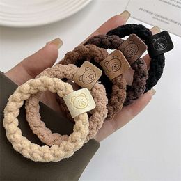 5 stks/partij Vrouwen Meisje Eenvoudige Elastische Haarbanden Chouchou Paardenstaart Houder Rubber Hair Ties Mode Hoofdband Haaraccessoires