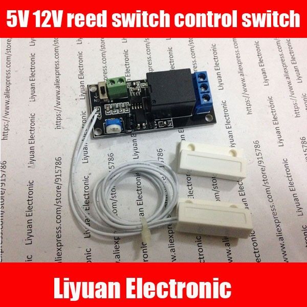 Envío gratuito 5 uds módulo de relé magnético/interruptor de control de interruptor de lengüeta 5V12V/tablero de interruptor magnético normalmente cerrado