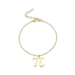 5pcs Math Pi 3.14 Numéro de symbole Bracelet Mathématique Science Géométrie Initial Lettre numérique Pai Infinite Infinity Character Teacher Jewelry 2024